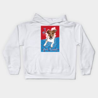 J is for Jack Russell Kids Hoodie